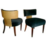 Pair of 30s Italian Slipper Chairs