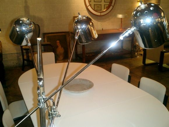Italian 60s Arredoluce 3 Arm Floor Lamp In Good Condition In Los Angeles, CA