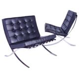 Vintage Pair of Ludwig Mies van der Rohe Barcelona Chairs