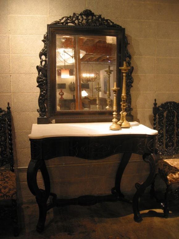 Spanish Console Table w/mirror