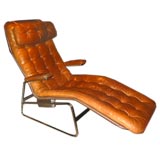 Tufted Leather Chaise