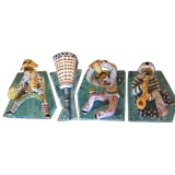 Vintage Set of 4 San Polo Italian Ceramic 50s Coat Racks