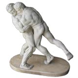 Gesso Sculpture "I Lottatori, " (The Wrestlers)