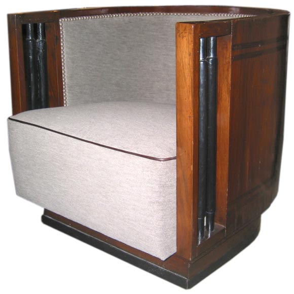 Italian Walnut Cruise Ship Chair For Sale at 1stdibs