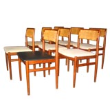 Erik Worts - Set of 8 Danish Modern Dining Chairs