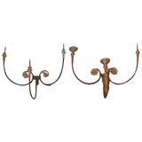 Pair of Italian mid 18th c. Iron
Wood Candle Sconces Pair of Italian mid 18th c. Iron
Wood Candle Sconces