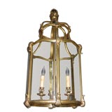 French Brass Lantern Chandelier French Brass Lantern Chandelier