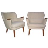 Pair of Kurt Olsen  Danish Modern Armchairs