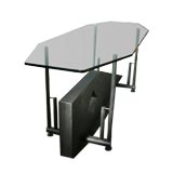 Italian Glass Top Console 9