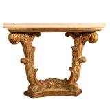 Pair of 18th. century carved wood console tables