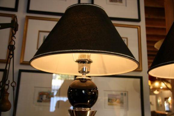 Italian Steel Ball Lamps For Sale 3