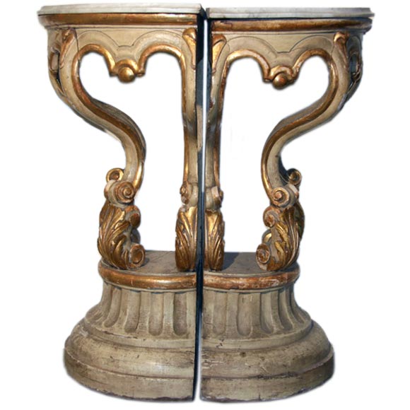 19th Century Italian Corner Consoles For Sale