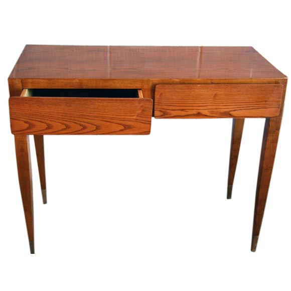 Pair of Gio Ponti Oak Consol Tables
