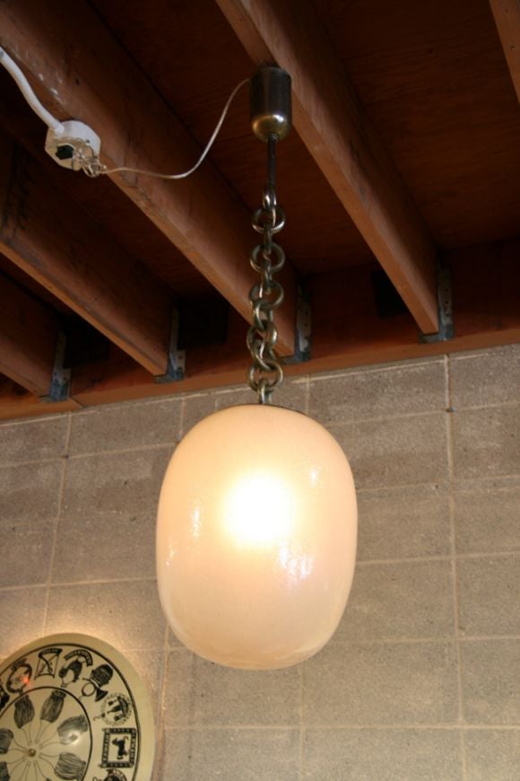 Italian Glass Egg Chandelier