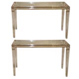 Pair of Plexiglass Consoles Pair of Plexiglass Consoles