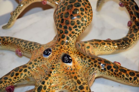 Mid-20th Century Italian Ceramic Octopus Chandelier