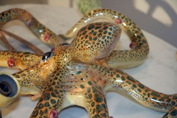 Italian Ceramic Octopus Chandelier 2