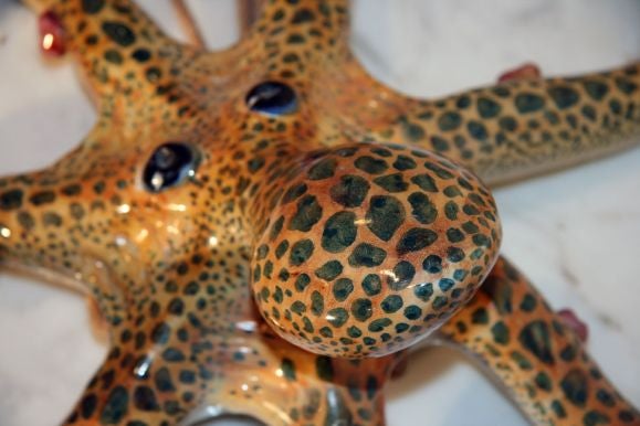 Italian Ceramic Octopus Chandelier 4