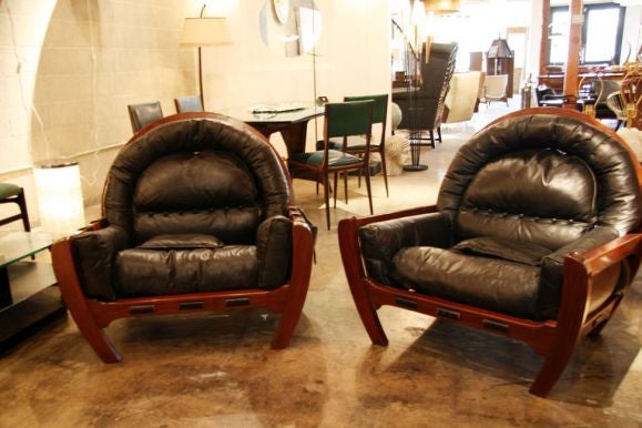 Aldo Frigerio - Pair of Horseshoe Armchairs