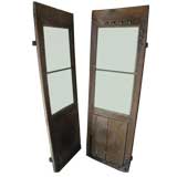 Antique Pair of Two Rustic Carved Italian Doors