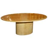 Ochre Parchment Lacquered Dining Table