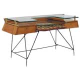 Retro Italian 50s Desk with Original Gesso