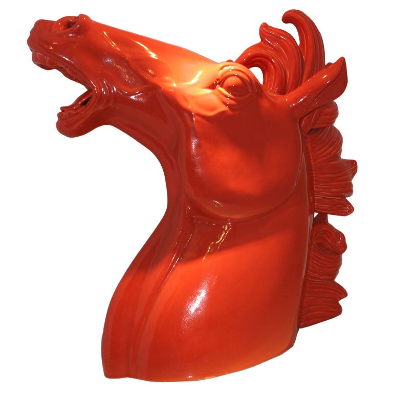 Italian 40s Ceramic Horse Head