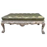 Silver Leaf Italian Ottoman