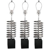Set of  Laurel Coil Lamps