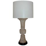 Asian Inspired Plaster Table Lamp