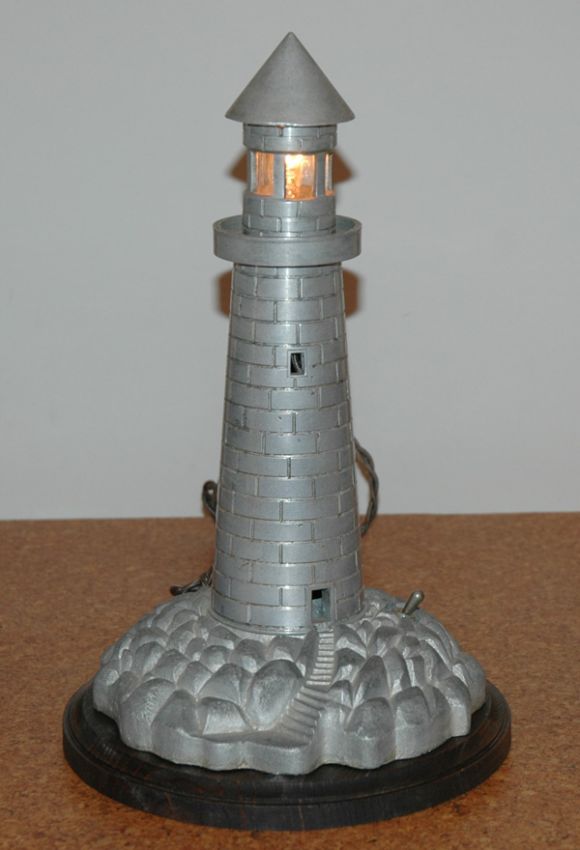 Hand crafted lighthouse table lamp