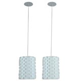 Pair of Curtis Jere Hanging Fixtures