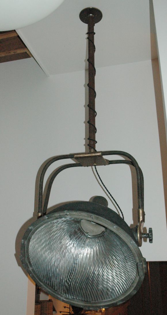 Large industrial light fixtures circa 1940's Hollywood<br />
priced per fixture.