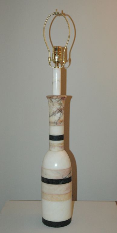 Italian Stacked Marble Table Lamp