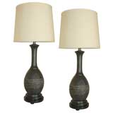 Pair of Bronze Marbro Table Lamps