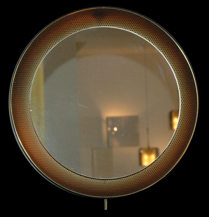 Plated Dutch Lighted Mirror