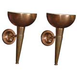 Pair of French Copper Wall Lights