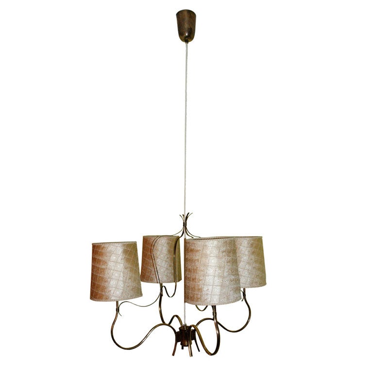 Paavo Tynell Four Arm Chandelier