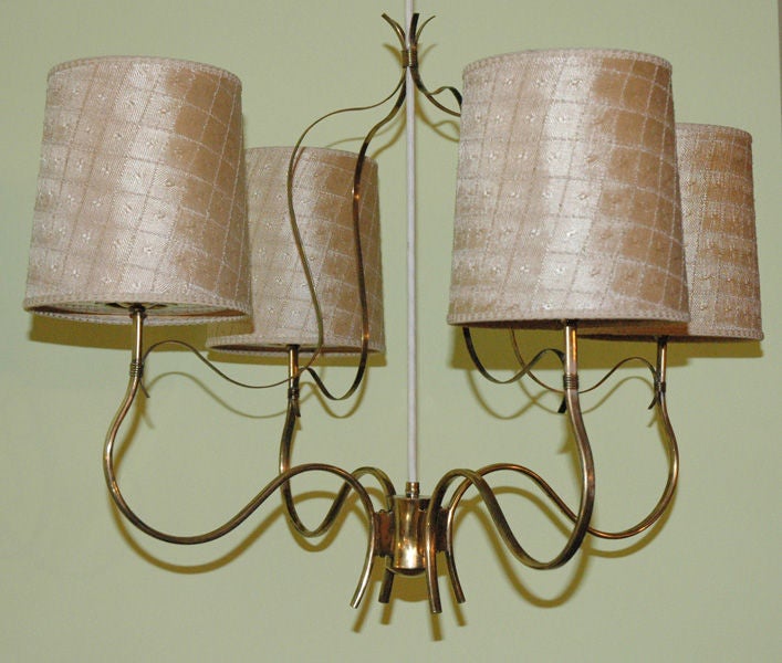 Finnish Paavo Tynell Four Arm Chandelier