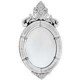 Fine French 19th century Venetian oval mirror