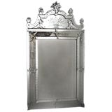 Large French 19th century Venetian mirror Large French 19th century Venetian mirror