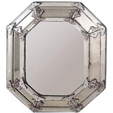 French early 19th century octagonal Venetian mirror