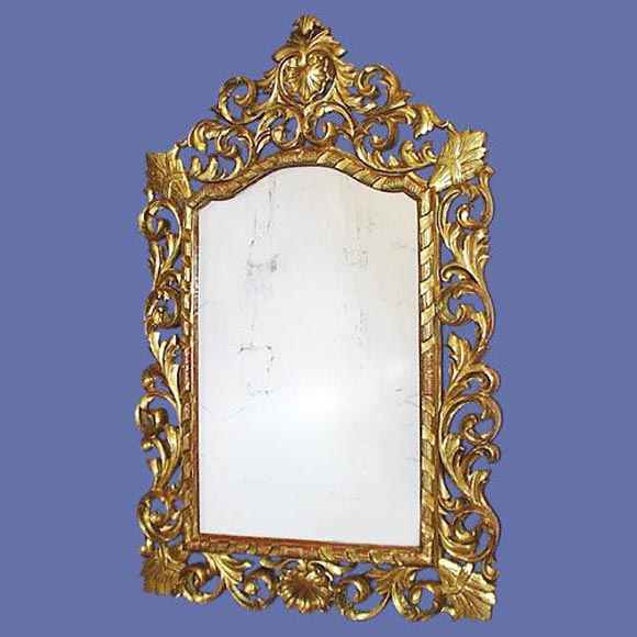 Italian 19th century water gilt mirror