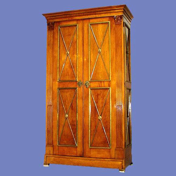 Important French Period Restoration armoire in fruitwood