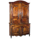 French 18th century cherry buffet deux corp