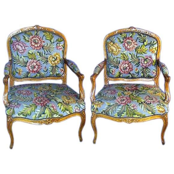 Pair of French 19th century armchairs For Sale