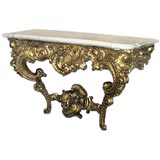 Vintage Fine Italian early 19th century carved and gilt console
