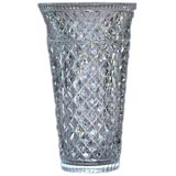 Large French Baccarat cut-crystal vase