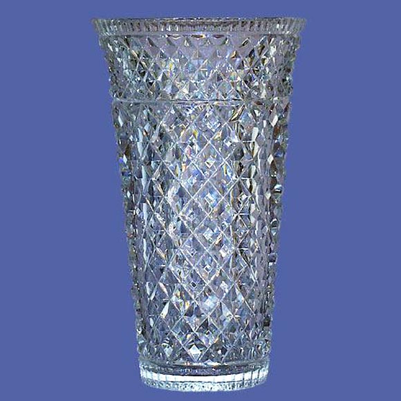 Large French Baccarat cut-crystal vase.