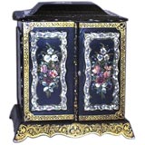 Fine French 19th century covered papier mache jewelry box